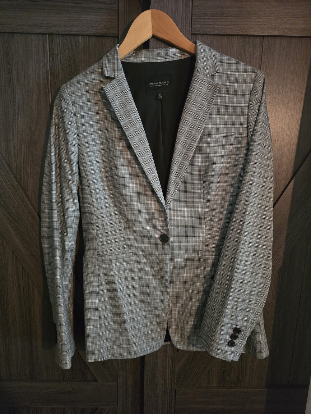 Banana Republic Gray Plaid Women’s Blazer